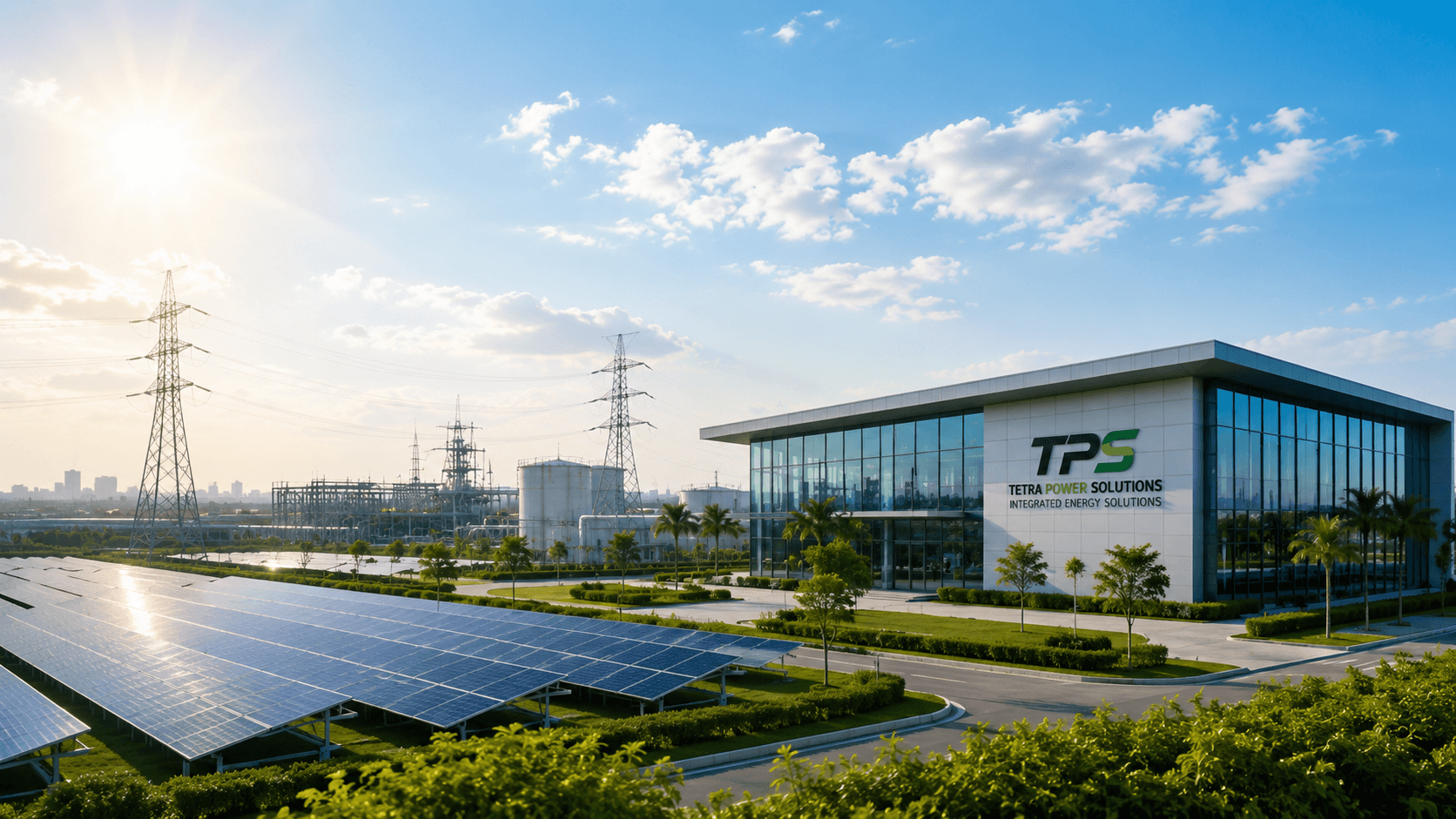 Integrated energy infrastructure representing the engineering vision of Tetra Power Solutions